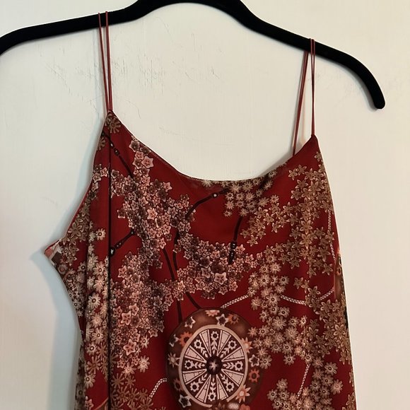 90s Red floral dress - Picture 3 of 5